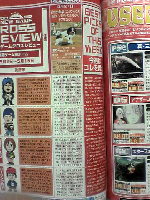 Famitsu donne 40/40 à Nintendogs