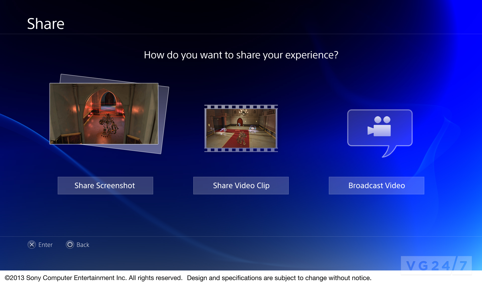 Sony : images de l'interface PlayStation 4