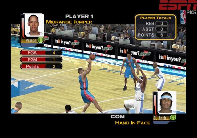 ESPN NBA 2K5 dunke en images