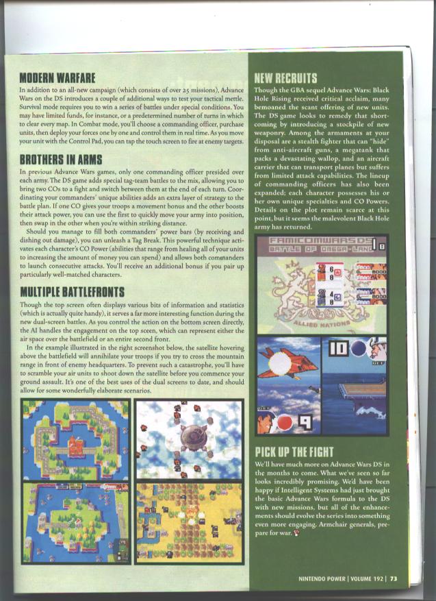 Advance Wars DS : Quelques détails