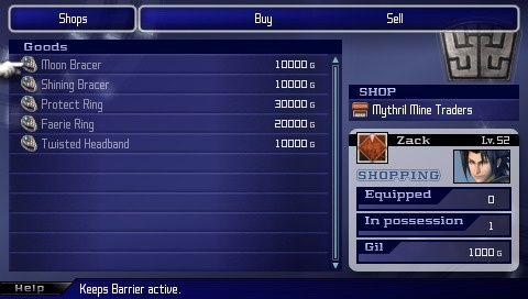 Crisis Core FFVII : un tas d'images
