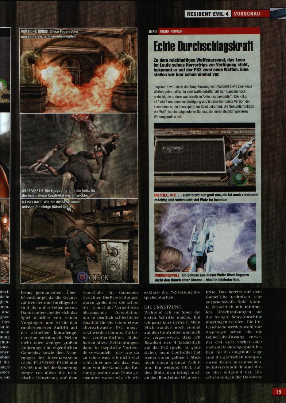 Resident Evil 4 : scans PlayZone