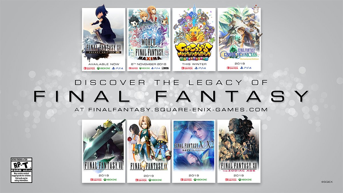 Square Enix : Final Fantasy VII, IX, X, X-2 et XII annoncés sur Switch et sur Xbox One