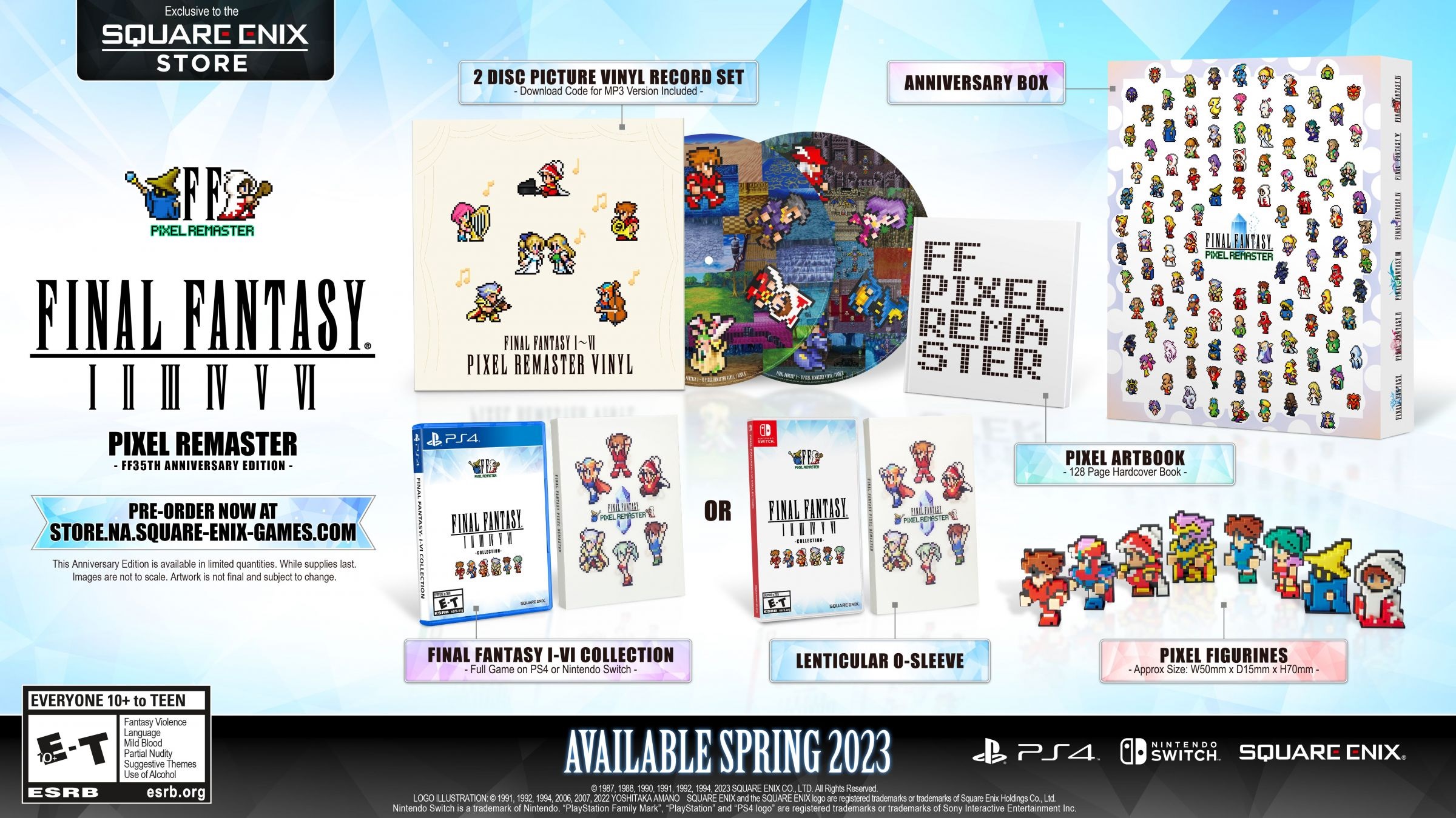 Final Fantasy Pixel Remaster : la totale sur consoles (à l'unité, en boîte et en collector)
