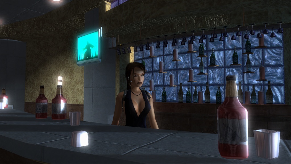 Lara Croft en tenue de soirée