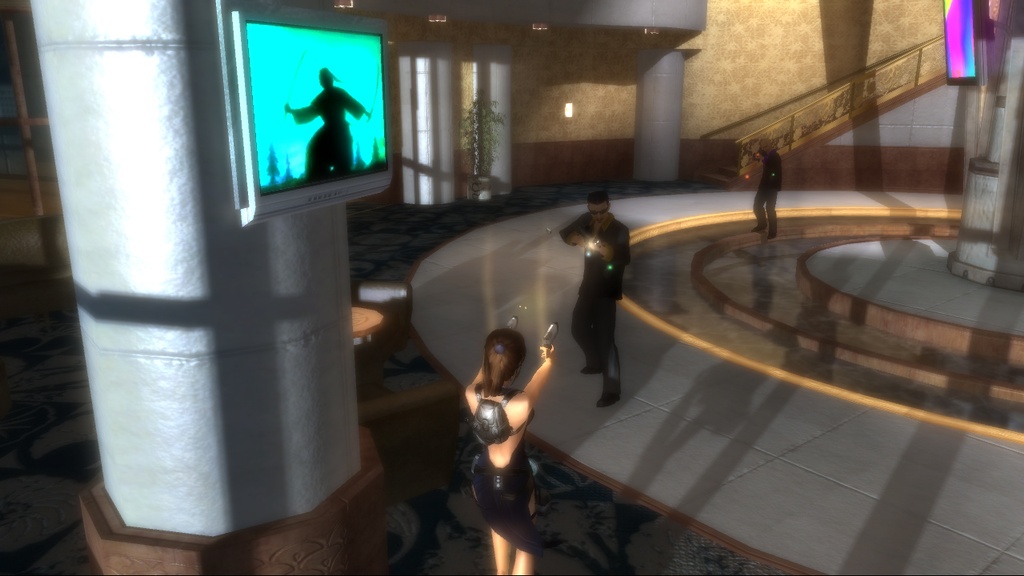 Lara Croft en tenue de soirée