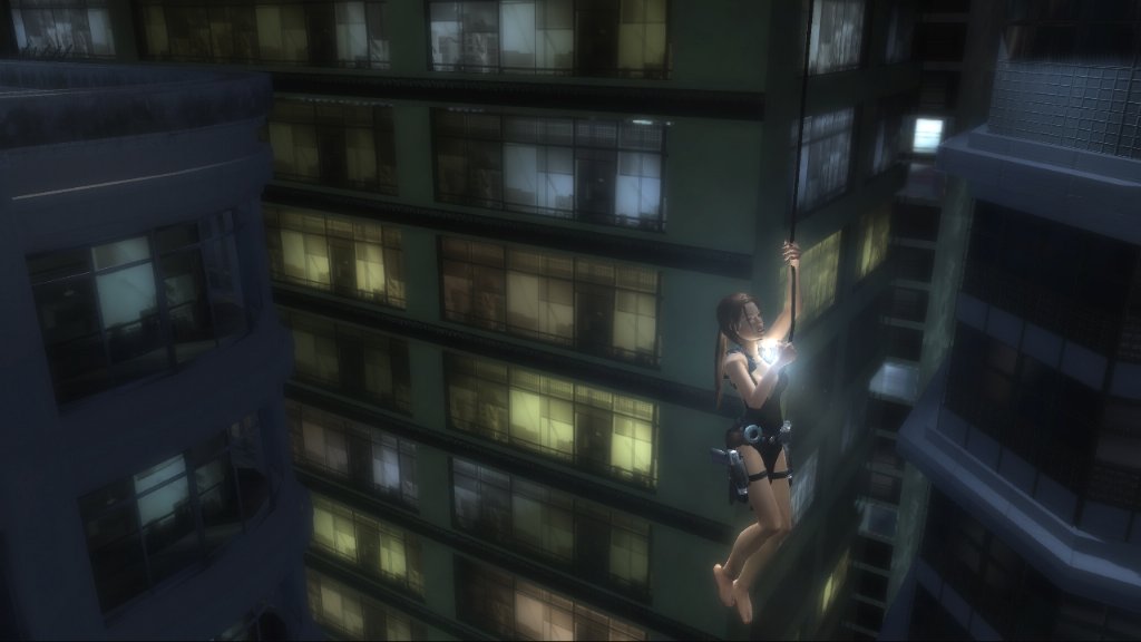 Lara Croft en tenue de soirée