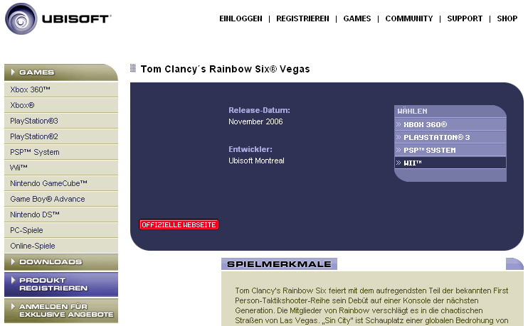 Rainbow Six : Vegas sur Nintendo Wii ?