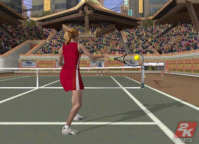 Top Spin frappe la balle jaune