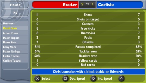 Football Manager 2006 sur PSP
