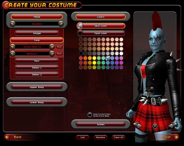 City of Villains se customise   