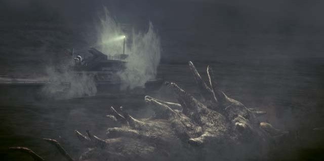 Zoom on the aquatic boss of Resident Evil 5
