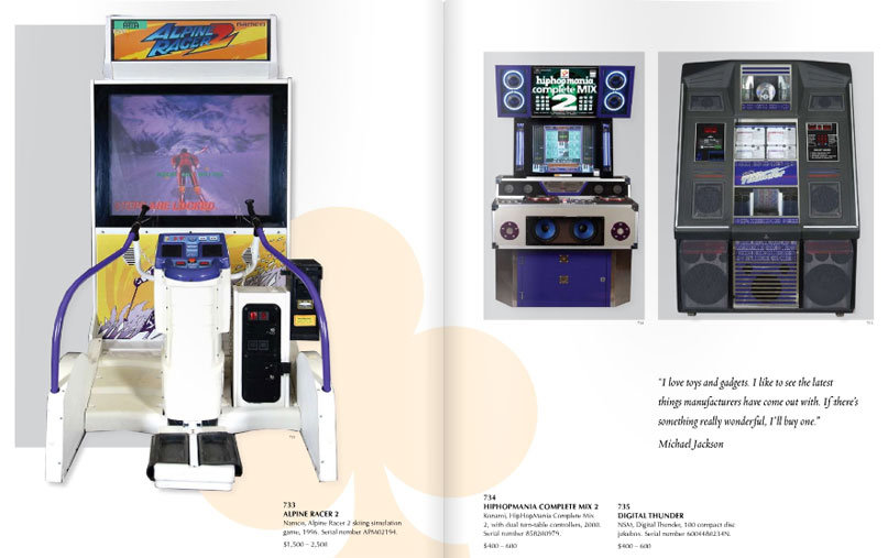 Michael Jackson is selling his arcade collection