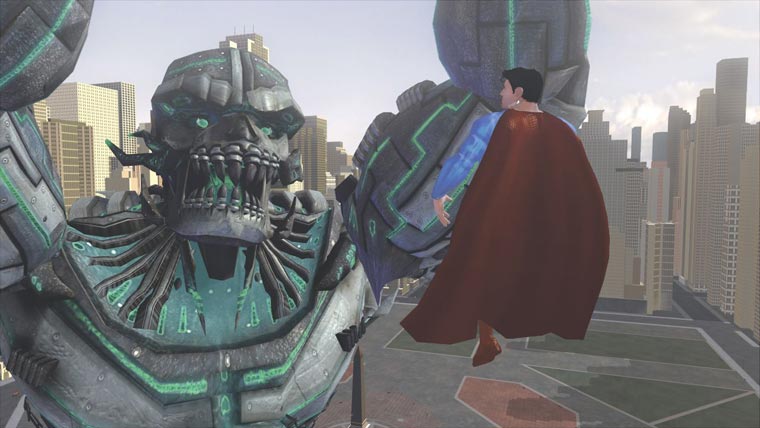 Superman affronte un robot