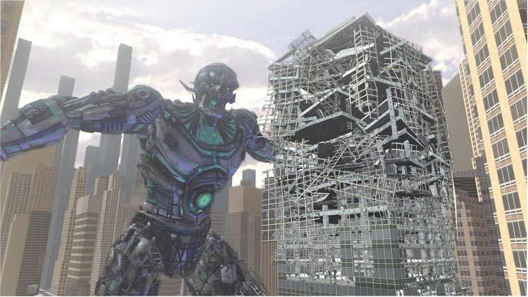 Superman affronte un robot