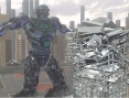 Superman affronte un robot