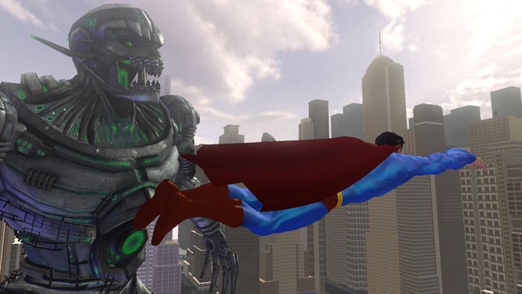 Superman affronte un robot