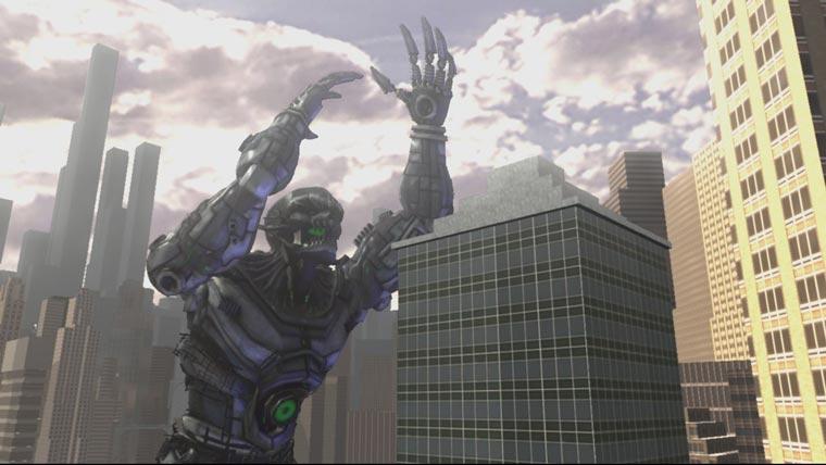 Superman affronte un robot