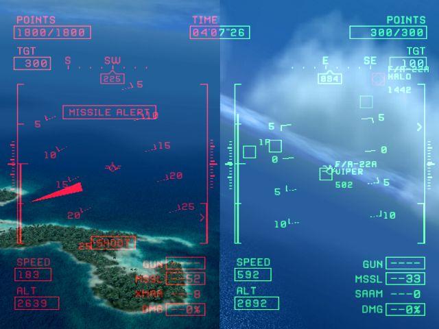 Ace Combat Zero en écran splitté