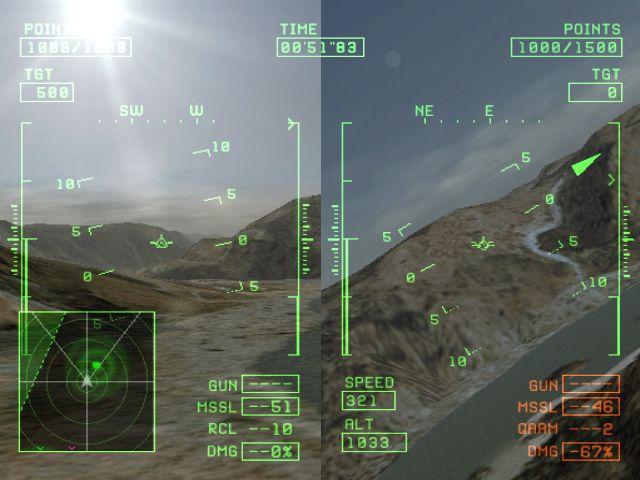 Ace Combat Zero en écran splitté