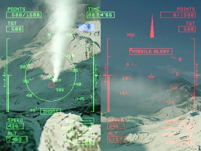 Ace Combat Zero en écran splitté