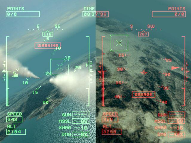 Ace Combat Zero en écran splitté