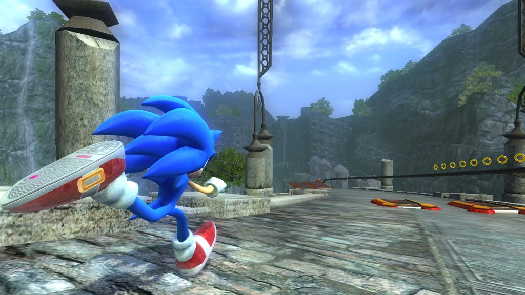 Sonic déboule en images