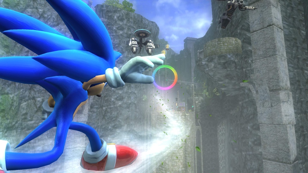 Sonic déboule en images