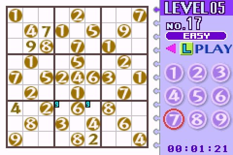 Le Sudoku débarque sur GBA