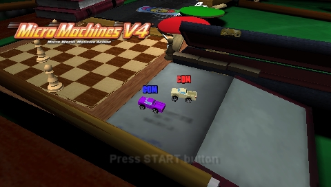 MicroMachines V4, images PSP