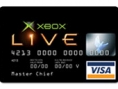 Une carte de crédit VISA Xbox Live