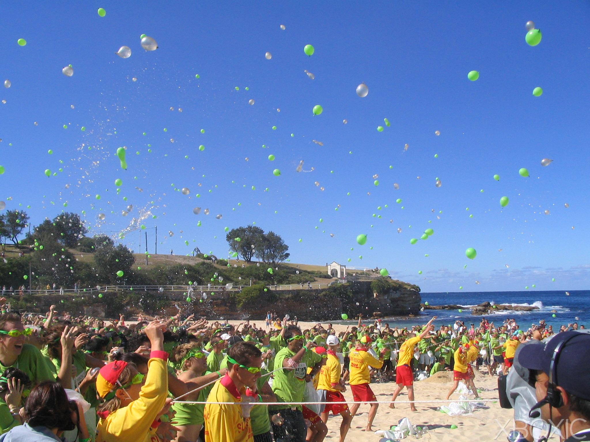 Des ballons à eau Xbox 360 en Australie