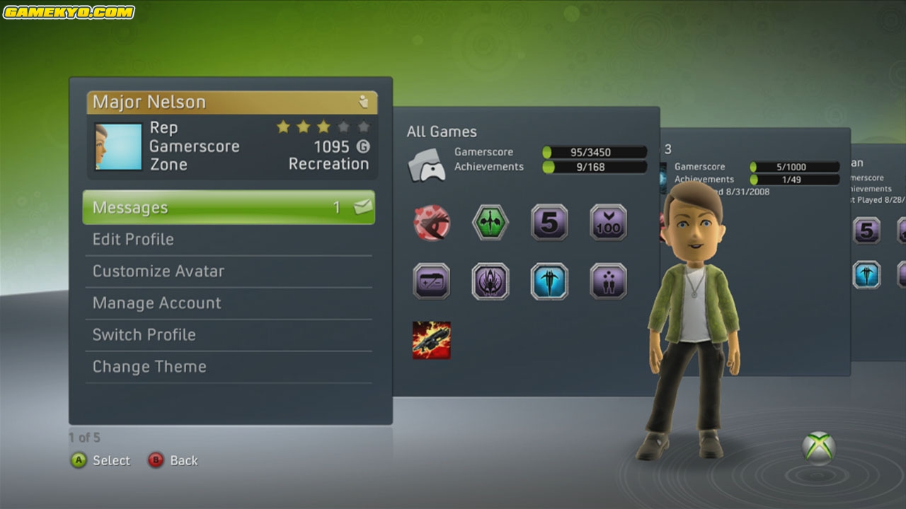 Screens of the new Xbox experience