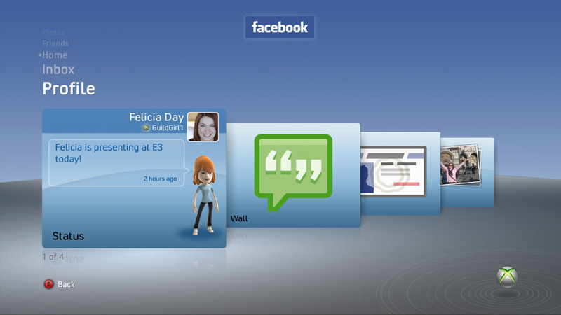Twitter et Facebook sur Xbox Live