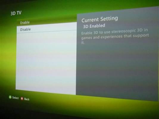 X360 : une mise à jour pour la 3D ?