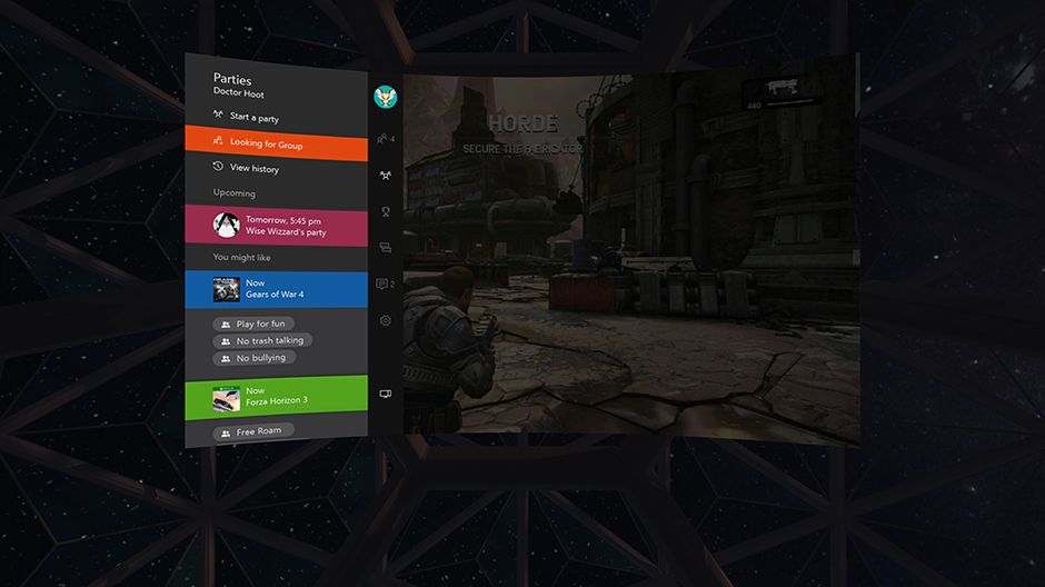 Xbox One : le mode cinéma VR illustré