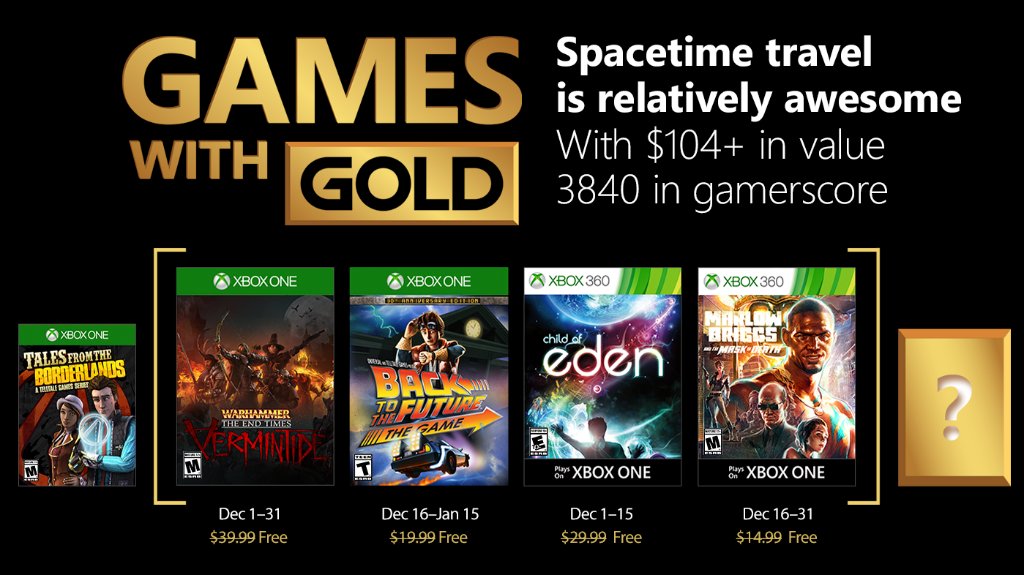Games with Gold : le programme de décembre