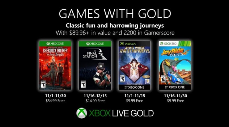 Games With Gold : le programme de novembre