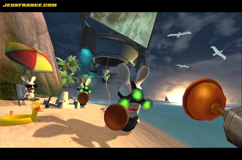 Rayman Raving Rabbids dans la cage