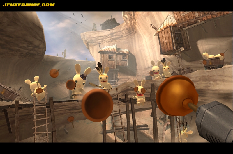 Rayman Raving Rabbids dans la cage