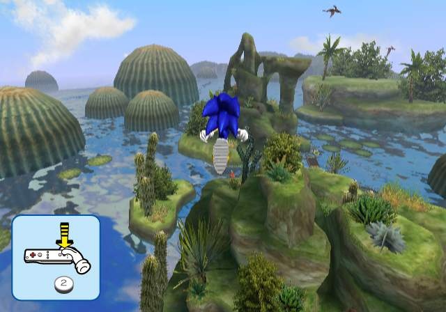 Sonic déboule en images