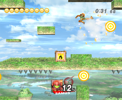 Super Smash Bros. Brawl dans le mille