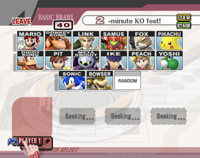 Super Smash Bros. Brawl : le mode online