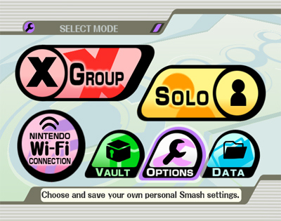Super Smash Bros. Brawl : les options