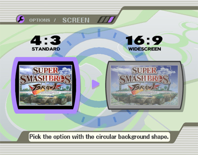 Super Smash Bros. Brawl : les options