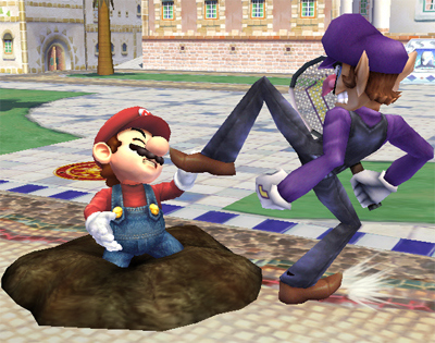 Waluigi et Stafy dans Super Smash Bros. Brawl