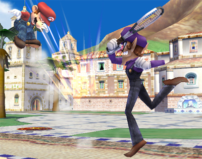 Waluigi et Stafy dans Super Smash Bros. Brawl