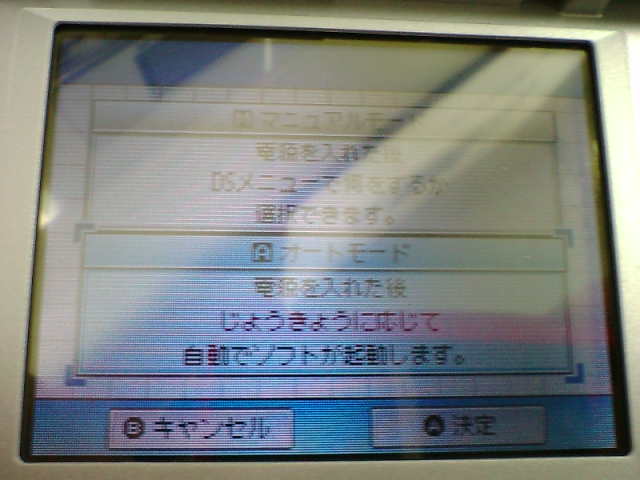 Nintendo DS : photos des menus