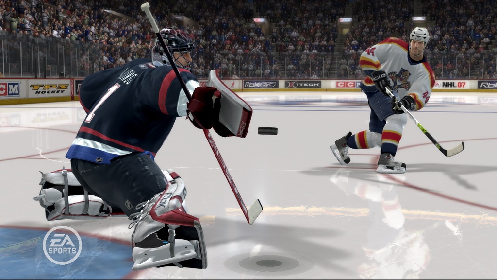 NHL 07 devant le filet