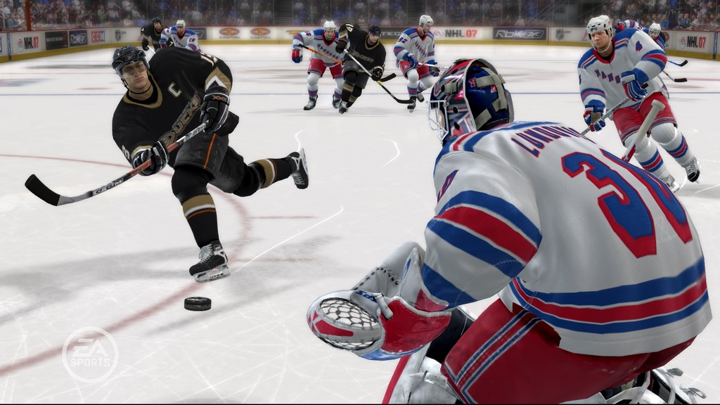 NHL 07 devant le filet